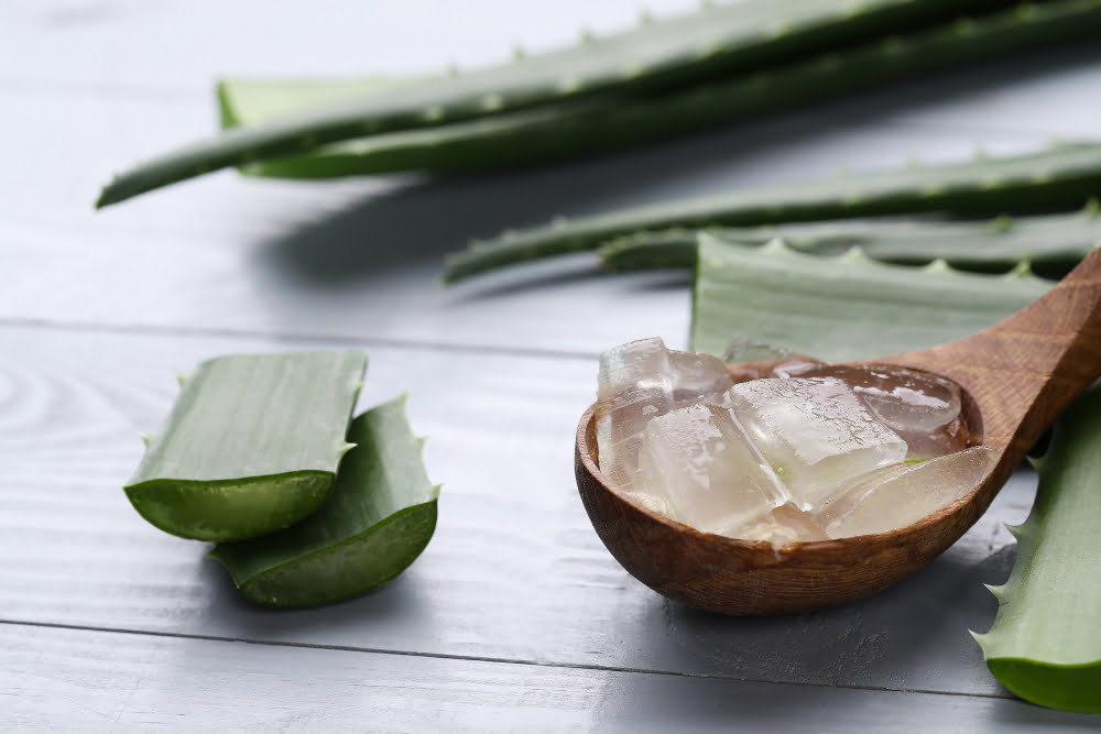A máscara de vinagre de maçã e aloe vera proporciona limpeza profunda, equilíbrio do pH, hidratação, nutrição e estimula o crescimento.